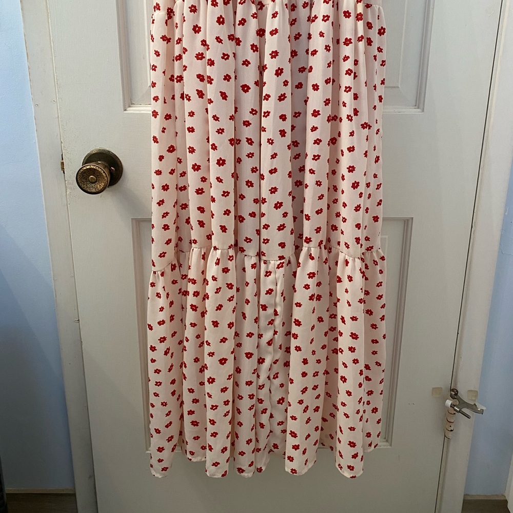 Sister Jane Red Floral Daisy Tiered Maxi Dress - Picture 4 of 6